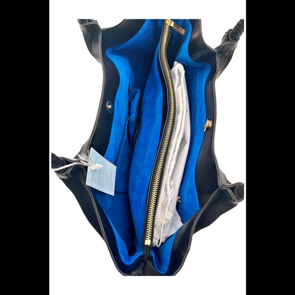 Gunas New York Canvas Double Handle Tote w/ Pouch Ruth Black - Picture 4 of 4